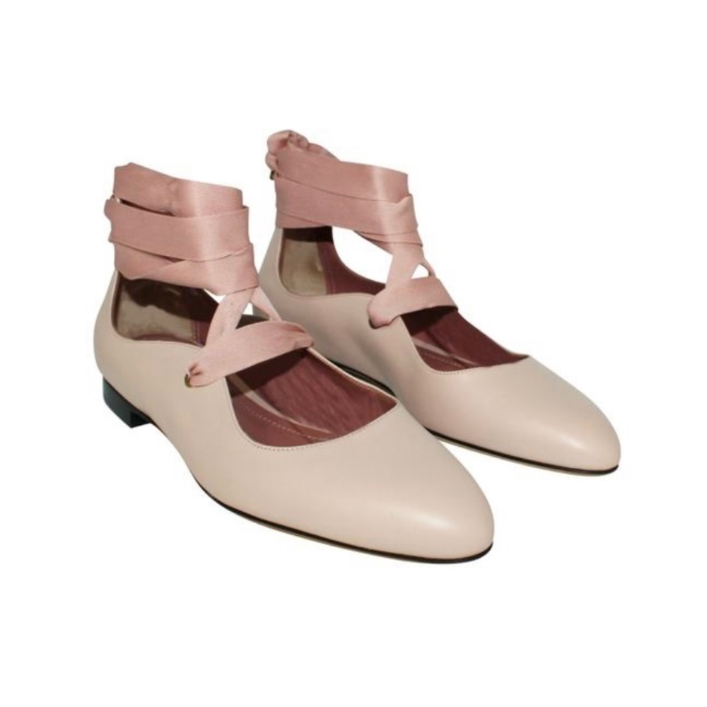 Bally Switzerland Lavin Lace Up Ballerinas - size 38